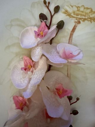 Coppia Orchidee Artificiali Fiori Tessuto