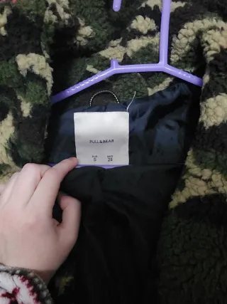 Abrigo peluche camuflaje talla única