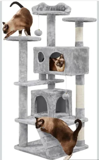 Tiragraffi Gatti 3 posatoi, 2 grotte