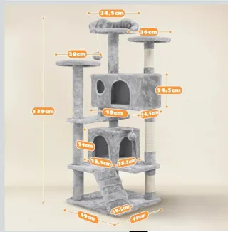 Tiragraffi Gatti 3 posatoi, 2 grotte