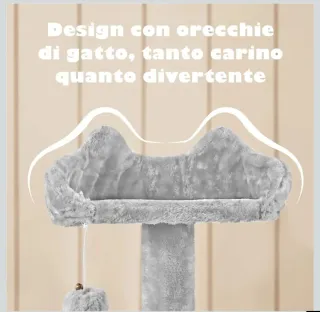 Tiragraffi Gatti 3 posatoi, 2 grotte