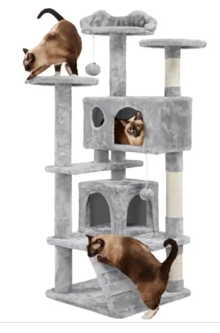 Tiragraffi Gatti 3 posatoi, 2 grotte