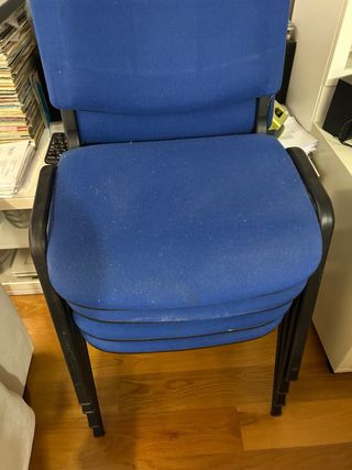 4 Sillas de Oficina Azules