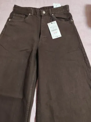 Pantalón ancho Zara marrón sin estrenar