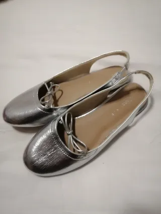 Zapatos plateados Lefties niña talla 36