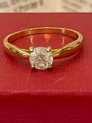 Anillo Oro 18k Diamante 0.74 Ct SI2/G