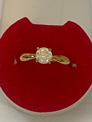Anillo Oro 18k Diamante 0.74 Ct SI2/G