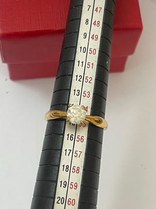 Anillo Oro 18k Diamante 0.74 Ct SI2/G