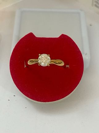 Anillo Oro 18k Diamante 0.74 Ct SI2/G