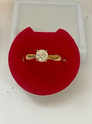Anillo Oro 18k Diamante 0.74 Ct SI2/G