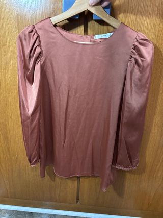blusa color rosa/salmon de mango