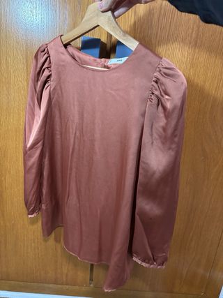 blusa color rosa/salmon de mango
