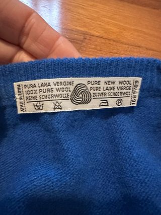 Maglia uomo lana vergine blu M