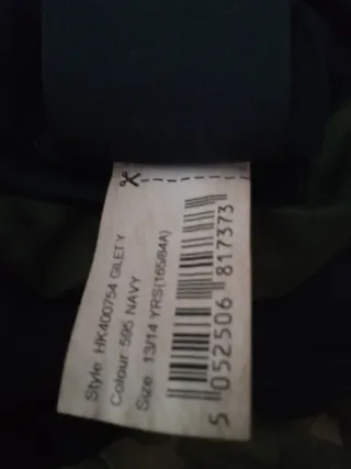 Chaleco Plumas  reversible Hackett Talla 13 a 14 a