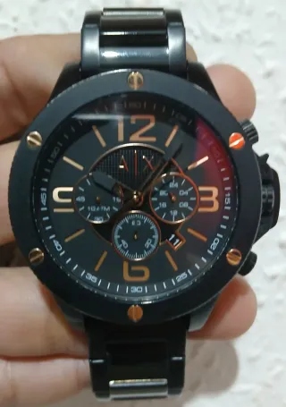Reloj original Armani Exchange Negro Dorado como n