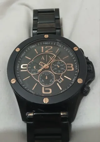 Reloj original Armani Exchange Negro Dorado como n