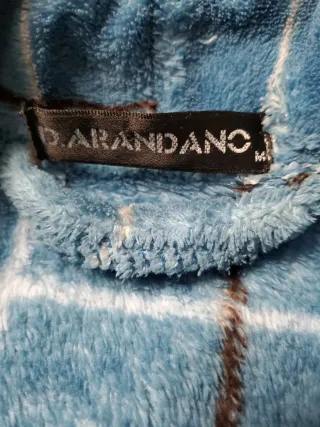 Bata de hombre a cuadros azul y blanco