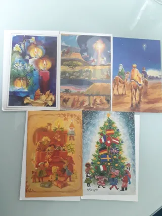 LOTE 15 POSTALES-TARJETAS NAVIDAD