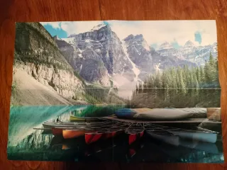 Puzzle Paisaje Montañoso con Canoas