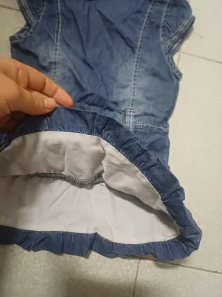 Vestito bimba jeans 12 mesi