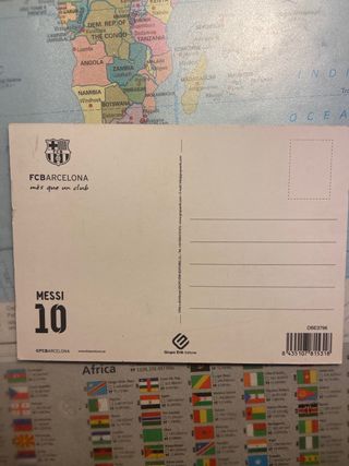 postal de Messi