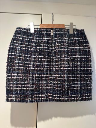 Falda Zara cuadros multicolor