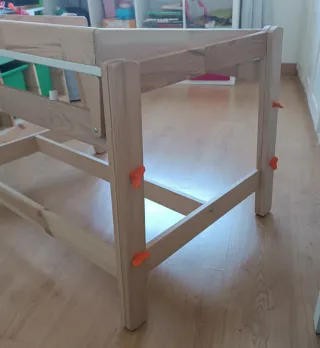 Escritorio juvenil madera y blanco