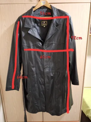 Abrigo 3/4 Piel Negro Hombre Copiel