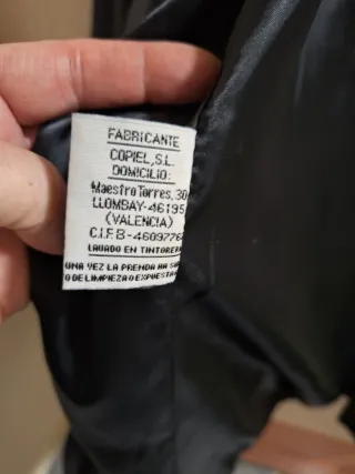 Abrigo 3/4 Piel Negro Hombre Copiel