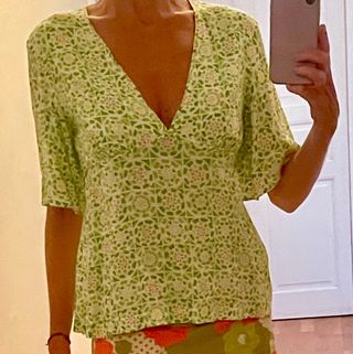 Blusa Jocomomola flores, media manga. By Sybilla