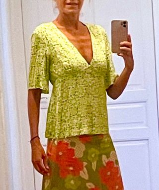 Blusa Jocomomola flores, media manga. By Sybilla