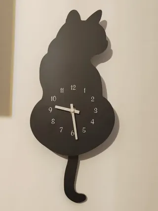 Orologio da parete gatto nero