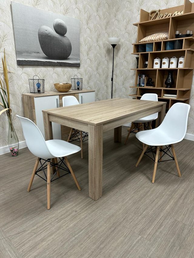 Mesa Comedor + 4 Sillas Nordicas Oferta