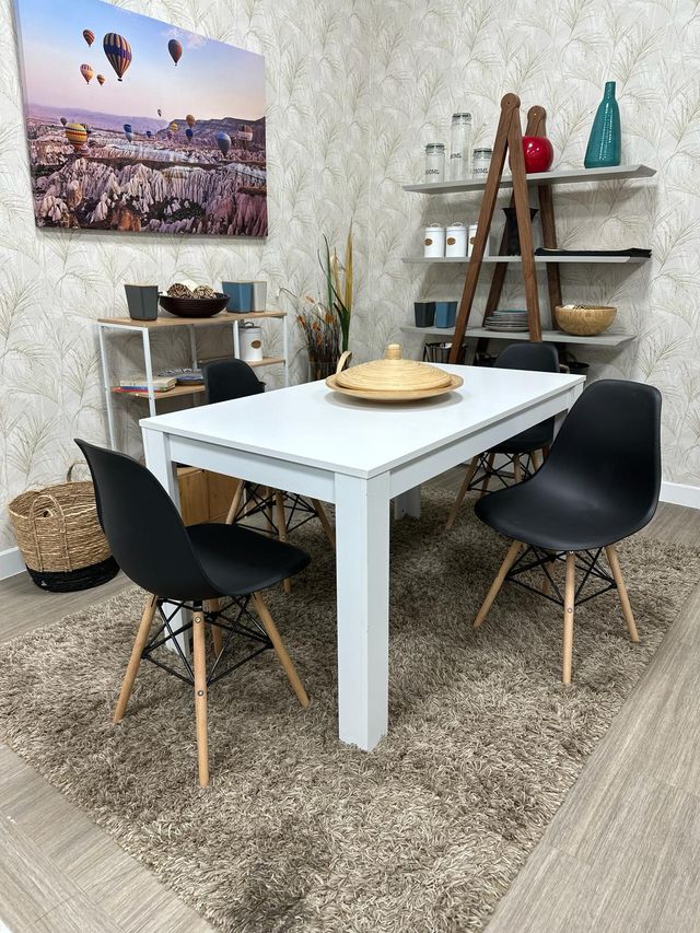 Conjunto Comedor + 4 Sillas Nordicas Oferta