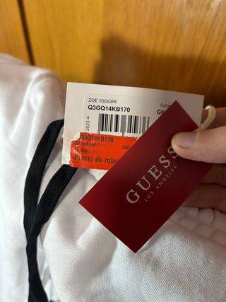 Pantalón chándal Guess blanco