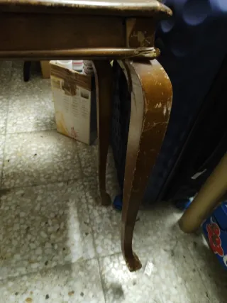 Mesa auxiliar vintage de madera