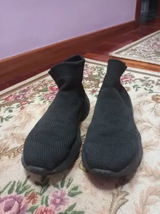 Playeros de tela negros