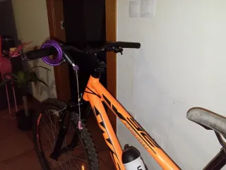 Bicicleta de montaña naranja