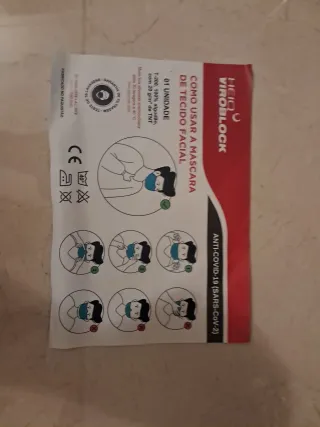 Mascarilla HEIQ, anti gripe A y B, pkt 50 unidades