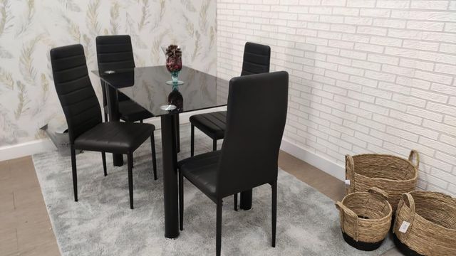 Oferta Mesa Cristal + 4 Sillas Nuevo