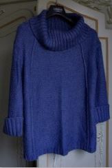 Maglione blu collo alto Tg M