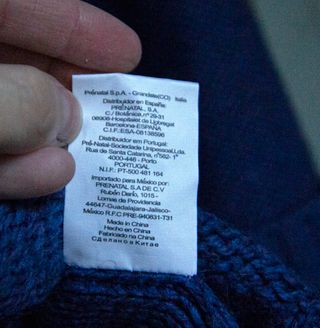 Maglione blu collo alto Tg M