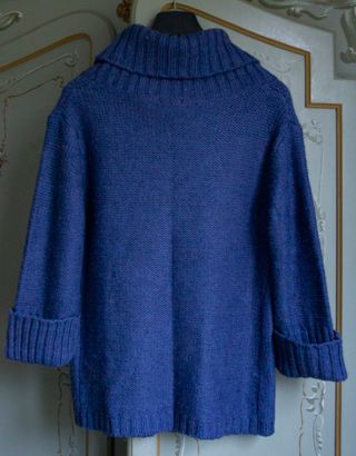Maglione blu collo alto Tg M