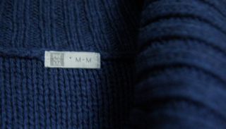 Maglione blu collo alto Tg M