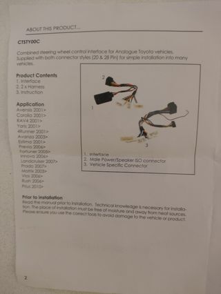 Interfaz Mandos en el Volante para Toyota