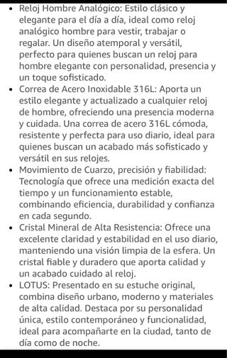 Reloj Lotus Azul/Plateado Con Garantía hasta Marzo