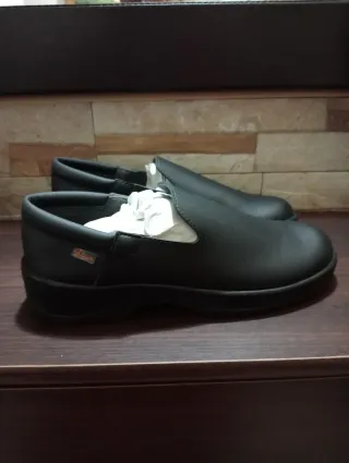 Mocasines de piel negros talla 39