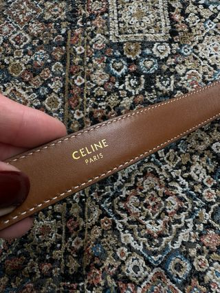 Cintura in pelle Celine 90cm Marrone