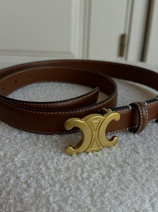 Cintura in pelle Celine 90cm Marrone