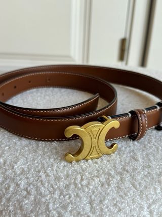 Cintura in pelle Celine 90cm Marrone